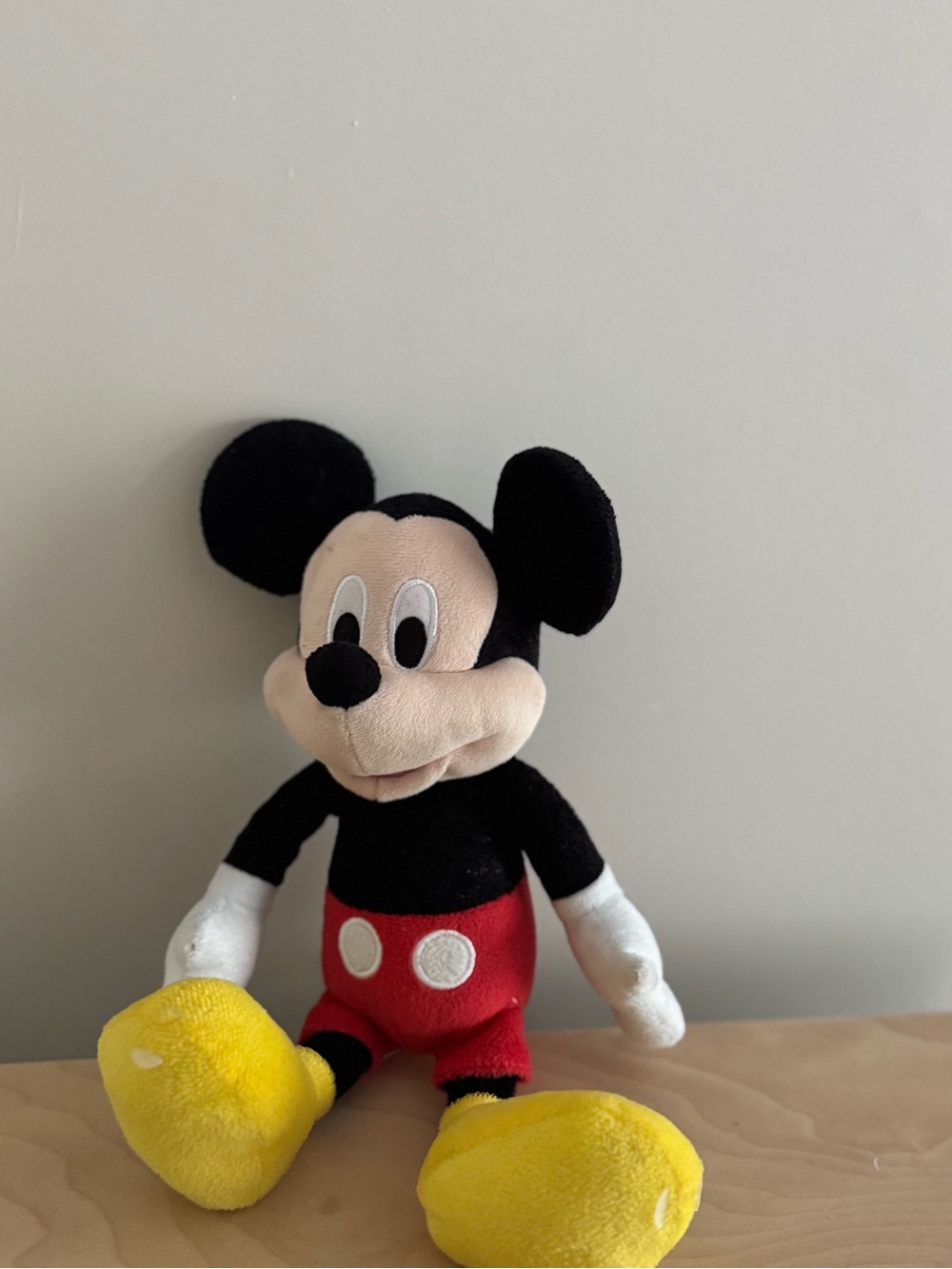 Talking Mickey Mouse Plush Toy - Black, Red & Yellow